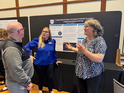 ButlerCOE's tweet image. Leah Devettori &amp;amp; Kate Lindsey co-presented w/@drsusanradams on Reflections on Converting an Externally Designed Online Course to In-Person Instruction &amp;amp; Dr. @KatieBr75962767 presented Lisa Hughes on Transforming Teaching: Impact of ChatGPT on Course Creation &amp;amp; Diverse Learning
