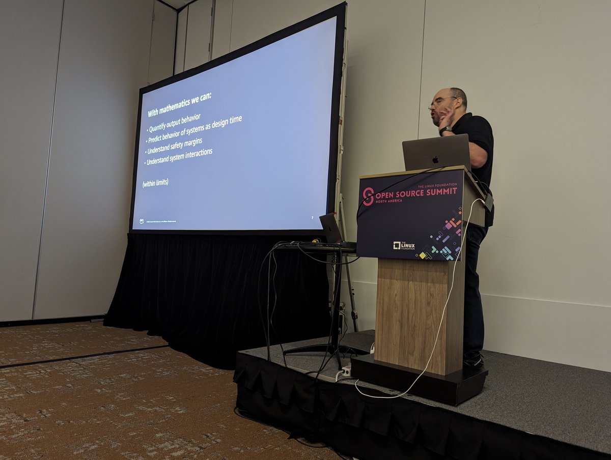 'With mathematics, we can predict the behavior of systems before a single line of code is written.' - Marc Brooker, VP/Distinguished Engineer at @awscloud #TLAPlusConf #FormalMethods #OpenSource