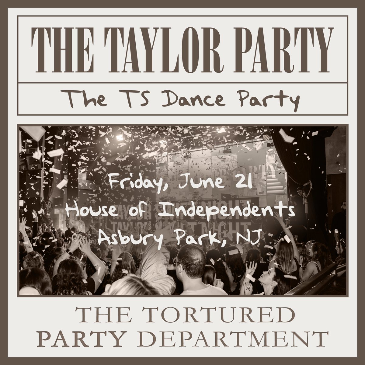 ✨JUST ANNOUNCED AND ON SALE NOW! ✨ 📍 Asbury Park @HOIAsburyPark 🎫: thetaylorparty.com
