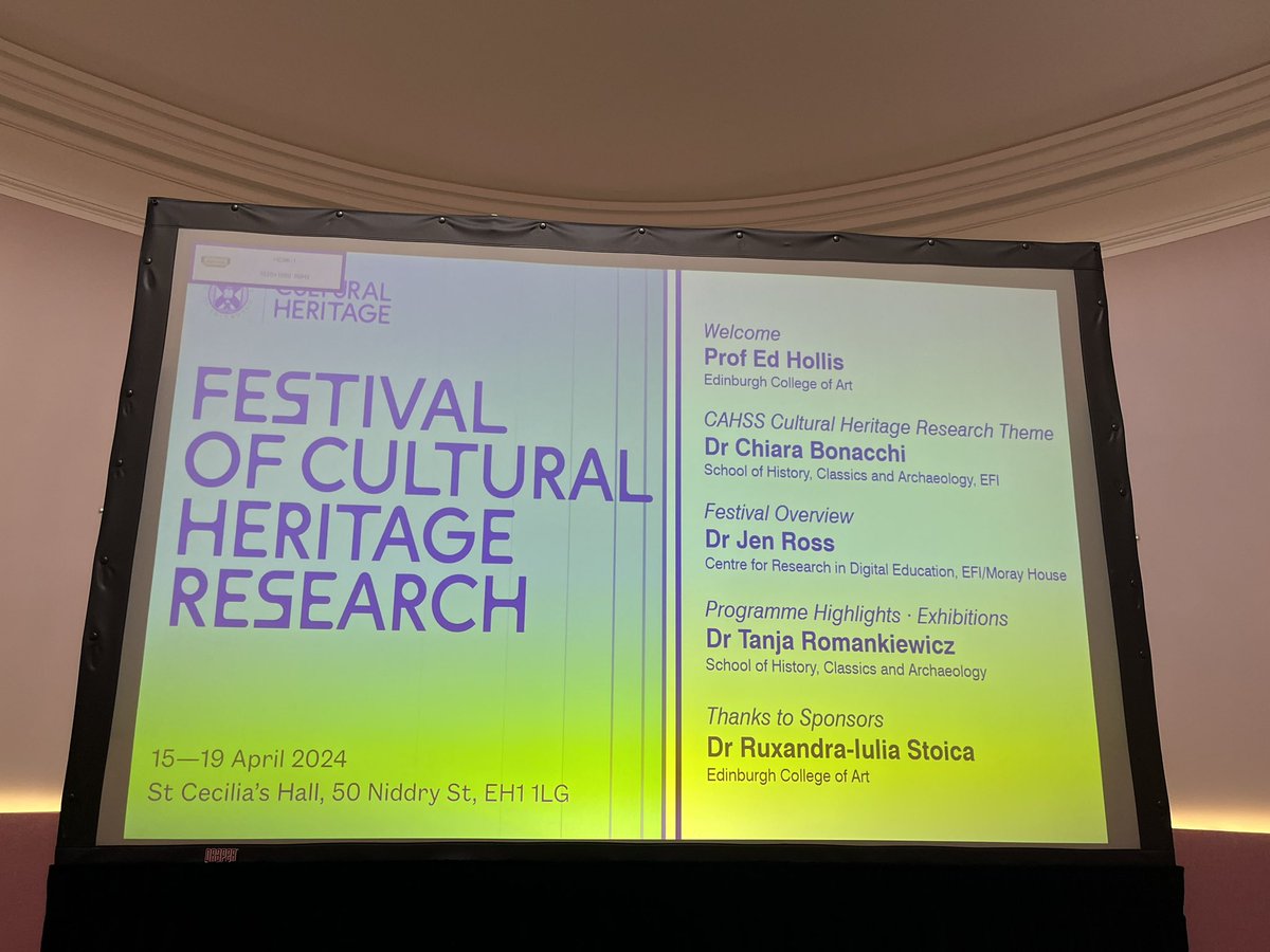 Almost ready to start! #heritage at @EdinburghUni - opening event of our heritage festival week!