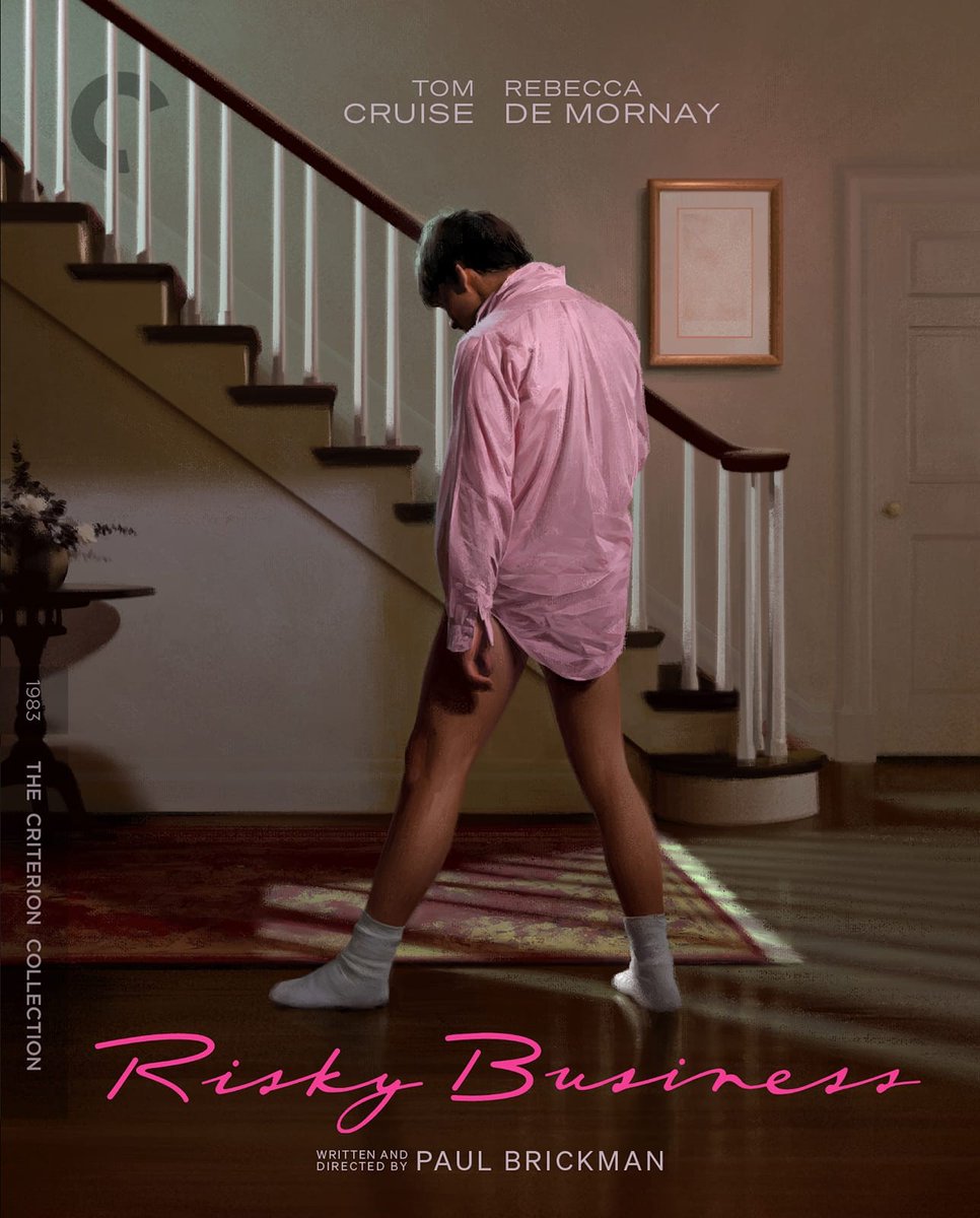 Our new 4K edition of RISKY BUSINESS (1983) enters the collection this July! 💘 criterion.com/films/33808-ri… A sly piece of pop subversion, this irresistible satire of Reagan-era materialism features Tom Cruise in his star-is-born breakthrough as a Chicago suburban prepster whose…