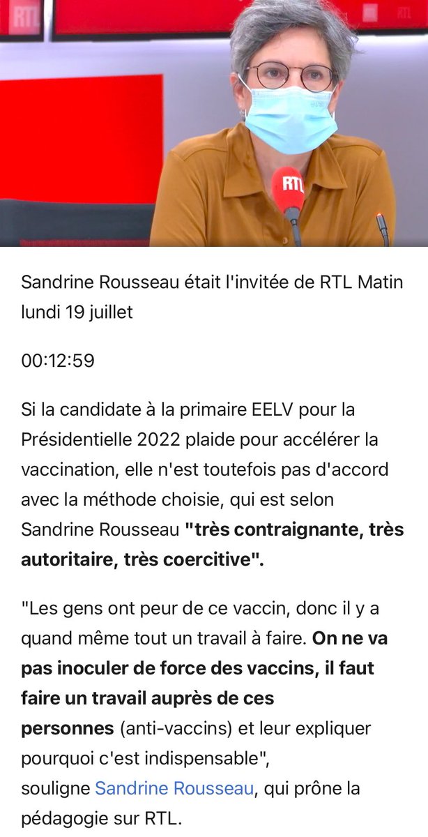 @LCI @sandrousseau @Ecologie_Centre liberté vaccinale. #EELV no comment .