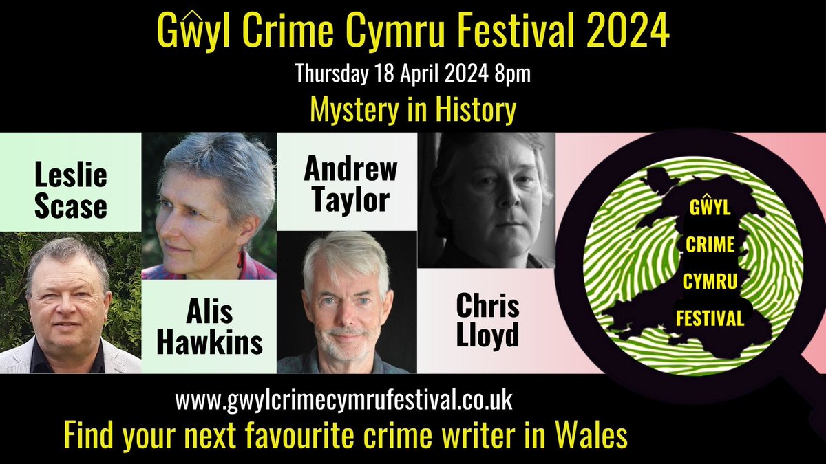 Just two days to go until @GwylCrimeFest starts and three until I get to share a panel with the amazing @InspectorChard @Alis_Hawkins and @AndrewJRTaylor Free tickets here: ticketsource.co.uk/whats-on/onlin…