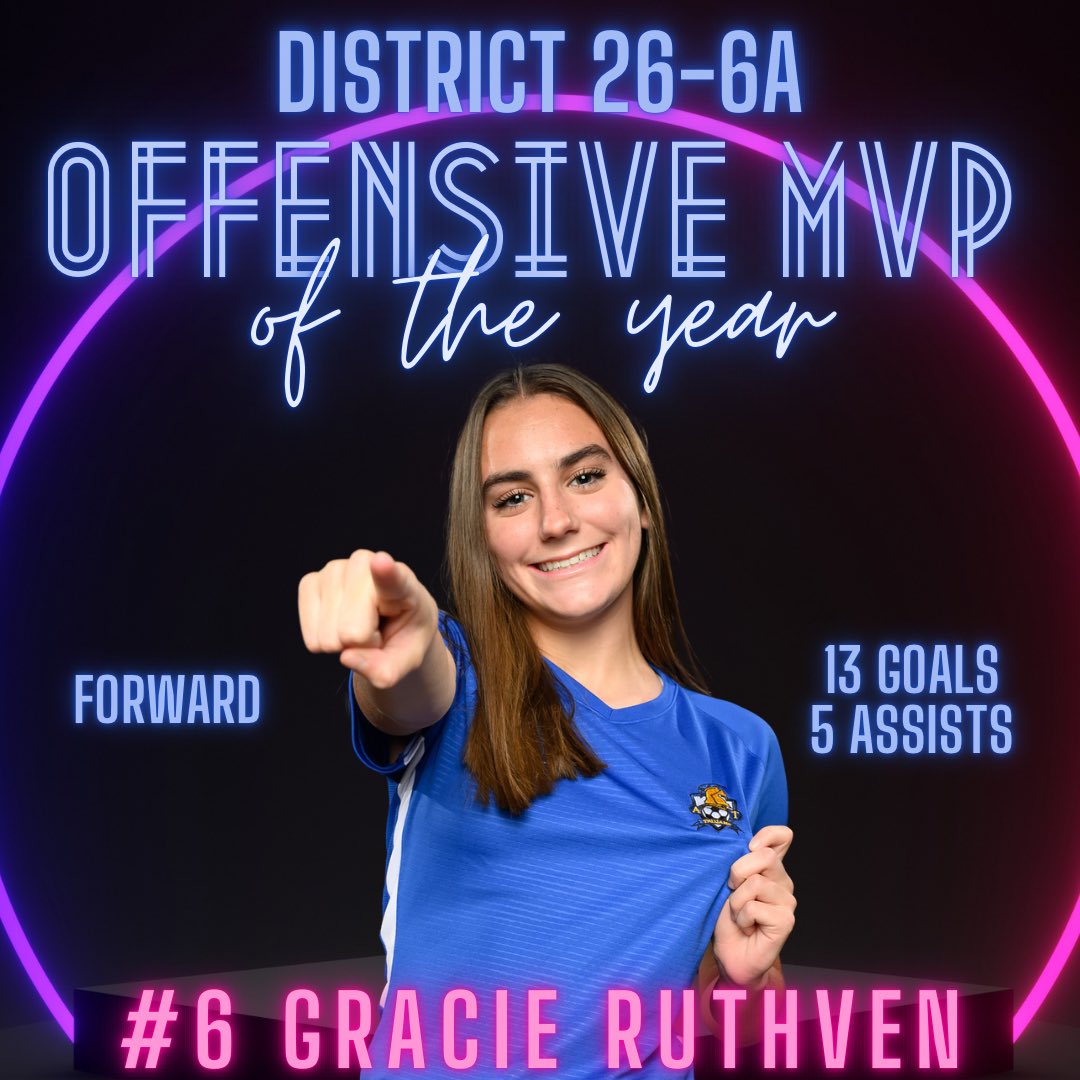 Anderson’s own Gracie Ruthven everyone! AKA “The Goal Scoring Machine!!!” Congratulations on such a high honor. You earned this big time and we are so proud of you!