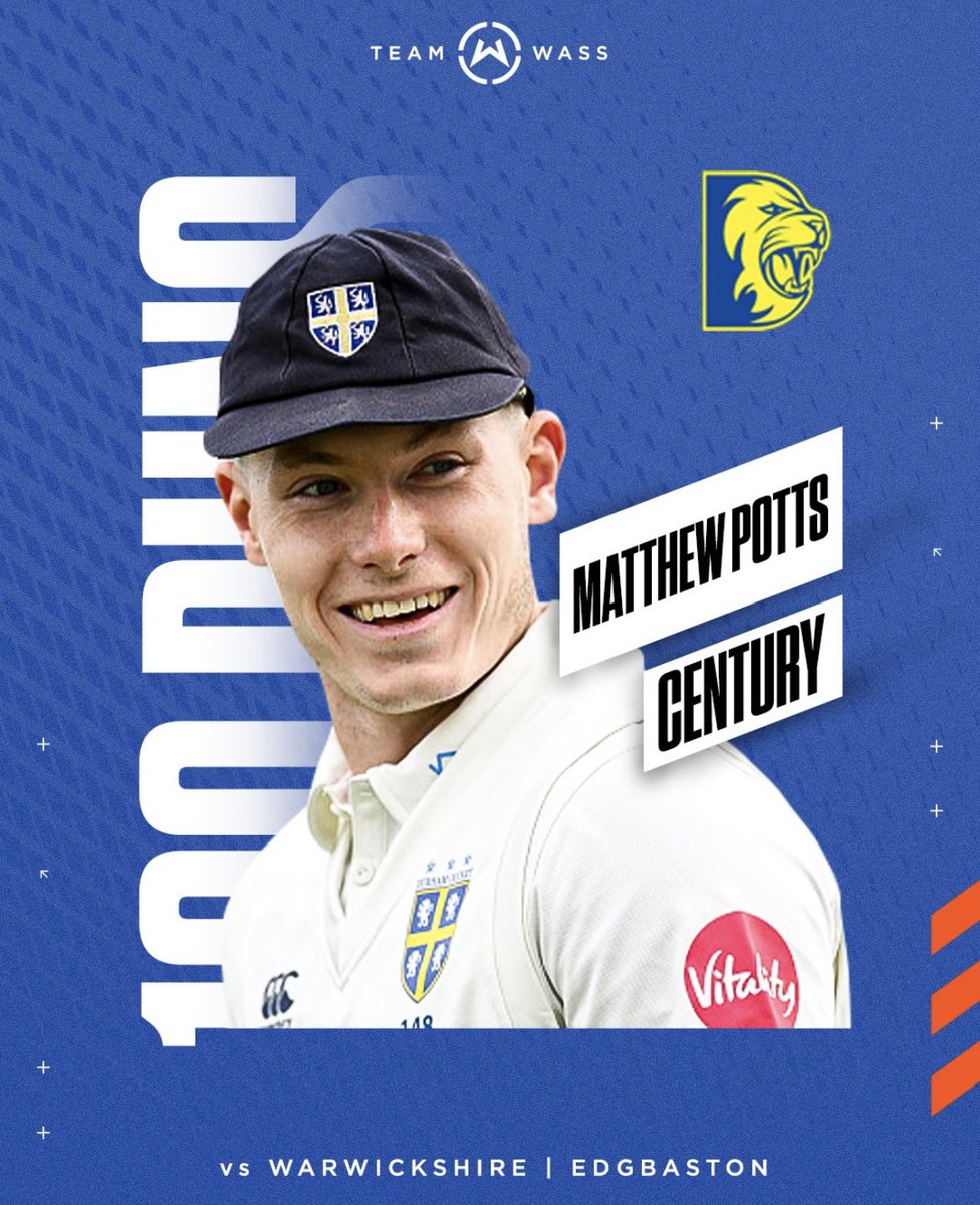 Recording his maiden first class century in style! 🏏 Congratulations to @MattyJPotts 👏Sent in as Sunday evening’s nightwatchman, this saw him record 149* off 257 🔥enabling @DurhamCricket to battle for a draw 🤝