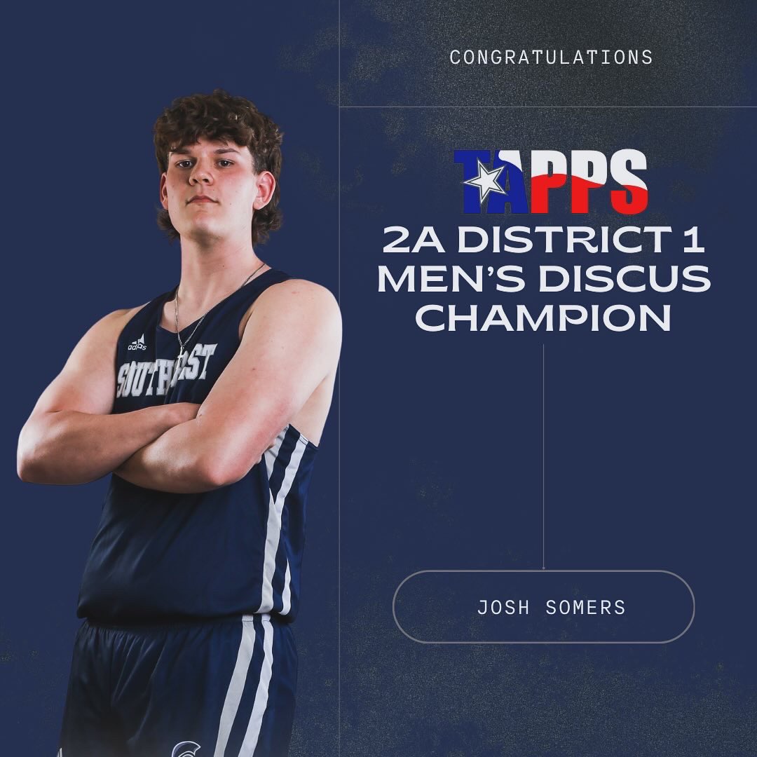 Josh Somers (<a href="/jsomers23/">Josh Somers</a> ) - Discus 1st place with a throw of 130’ 3”!