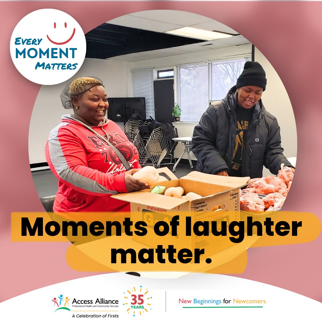 Thank you, Magha & June for the joy you bring to our community as you support our food programs. For #NVW2024 we know that now more than ever, #EveryMomentMatters. Your laughter and light build us up. We're grateful for the warm moments contributed by so many of our volunteers!