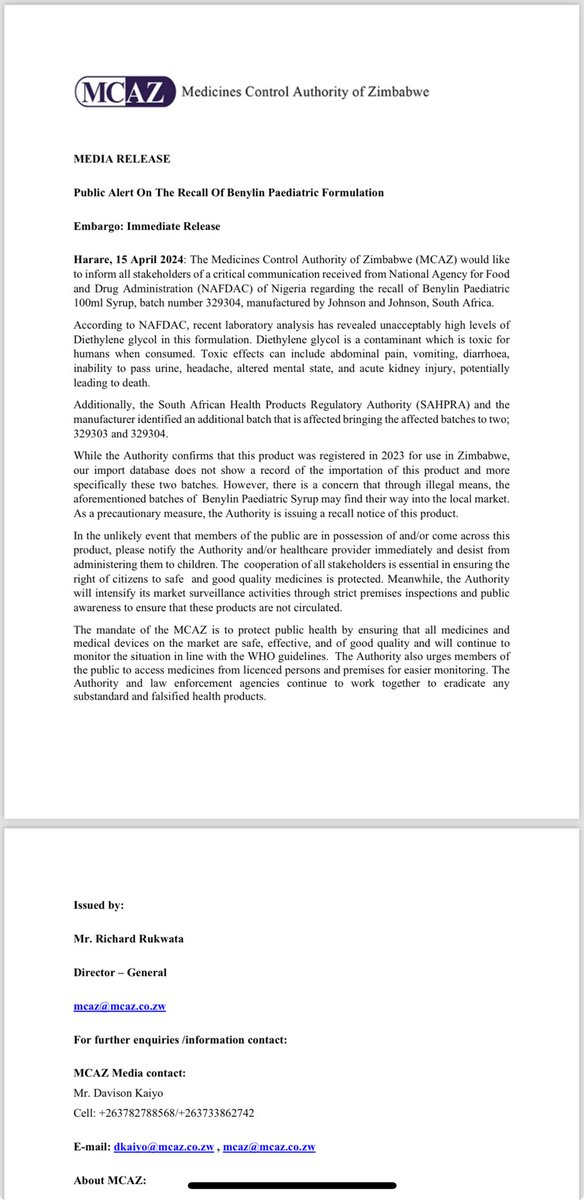 Please note the products have not been officially imported into Zimbabwe but on may have bought it across the border and brought it for home use .