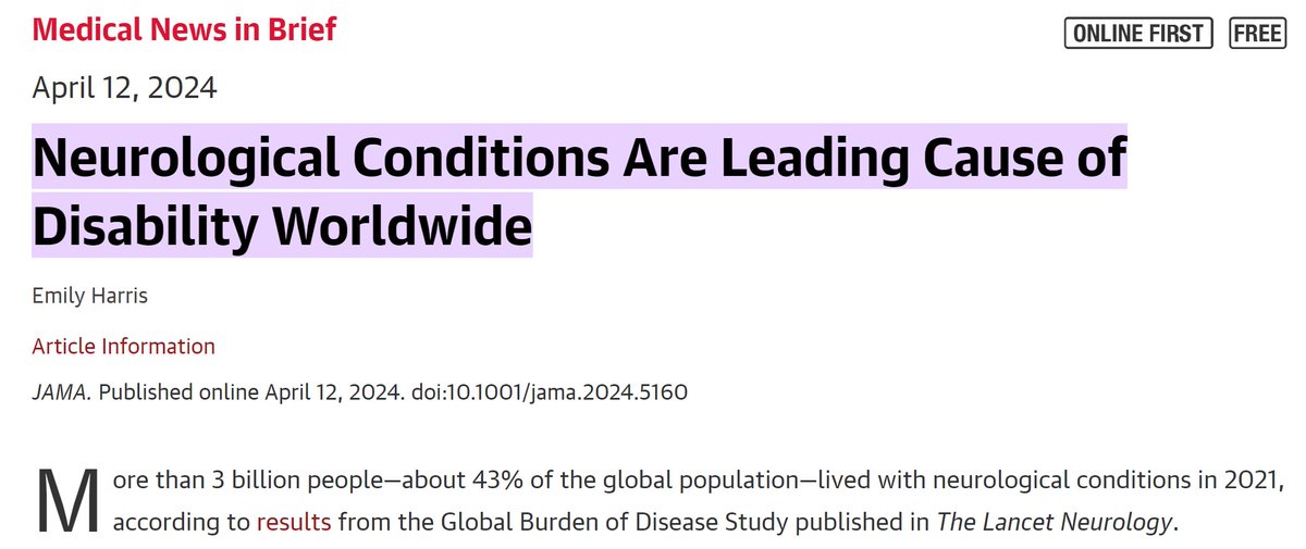 More than 3 billion people—about 43% of the global population—lived with neurological conditions in 2021. What great timing, @NIH, to reduce by 40% the fund for the Brain Initiative. I and other scientists rely heavily on brain cell atlases provided with this funding.