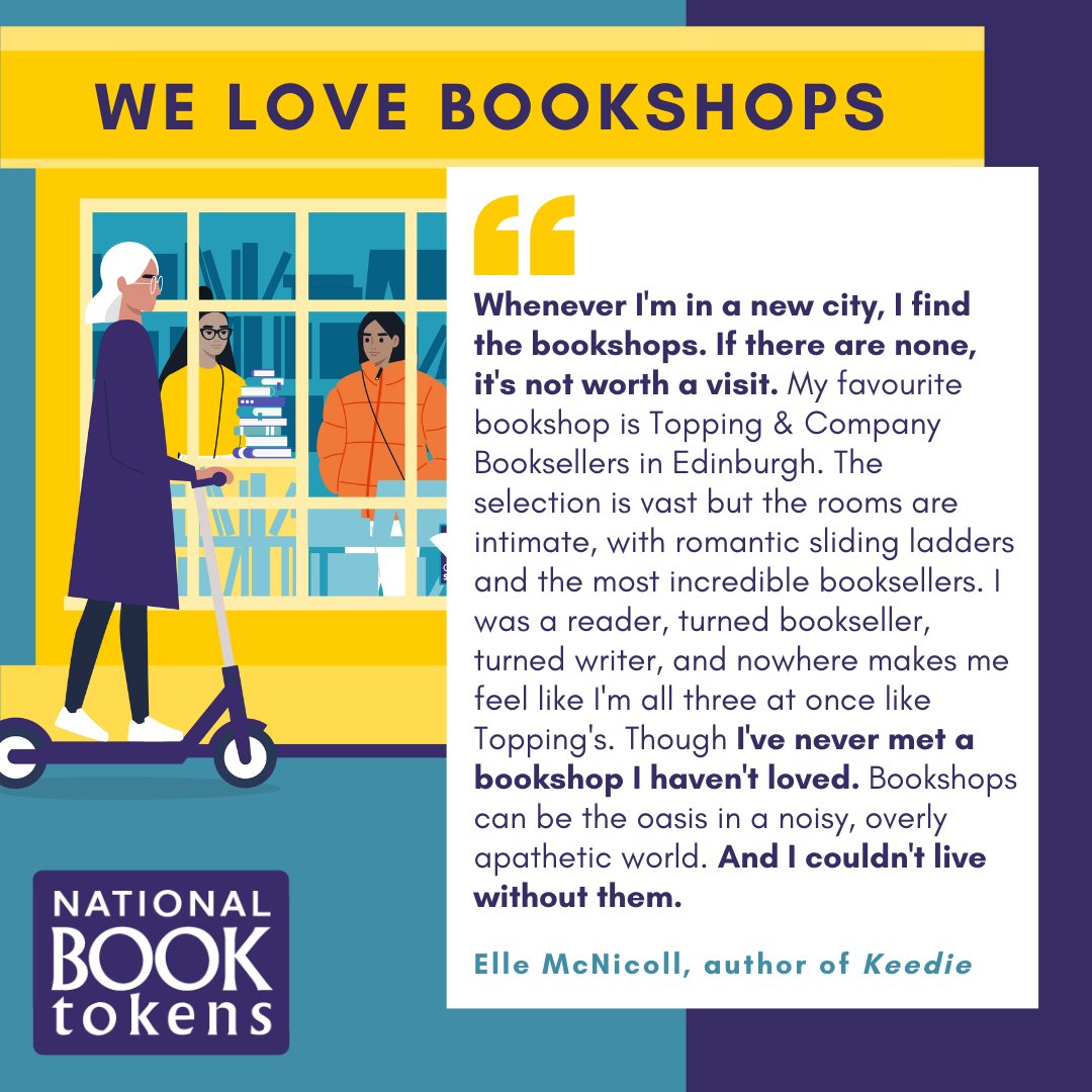 Have a National Book Token in your pocket? Elle McNicoll's #Keedie is a powerful coming-of-age story set five years before A Kind of Spark, out now. Here's what Elle loves about bookshops. 🩷 #ChooseBookshops