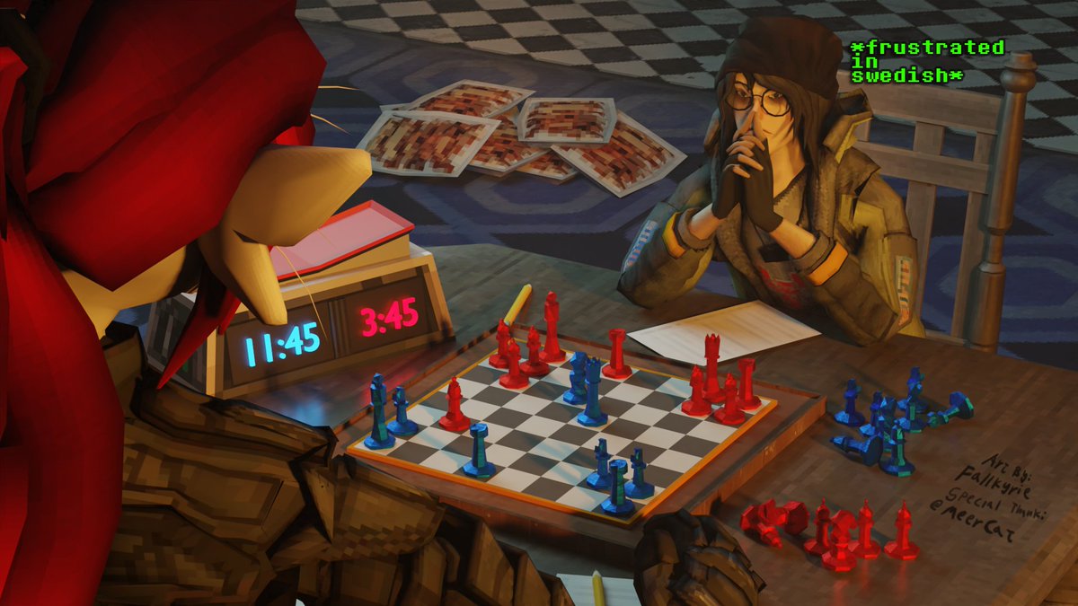 Fallkener's tweet photo. Chess Time! =v= #votv #keljoy #ariral #Chess https://t.co/QUF830J26T