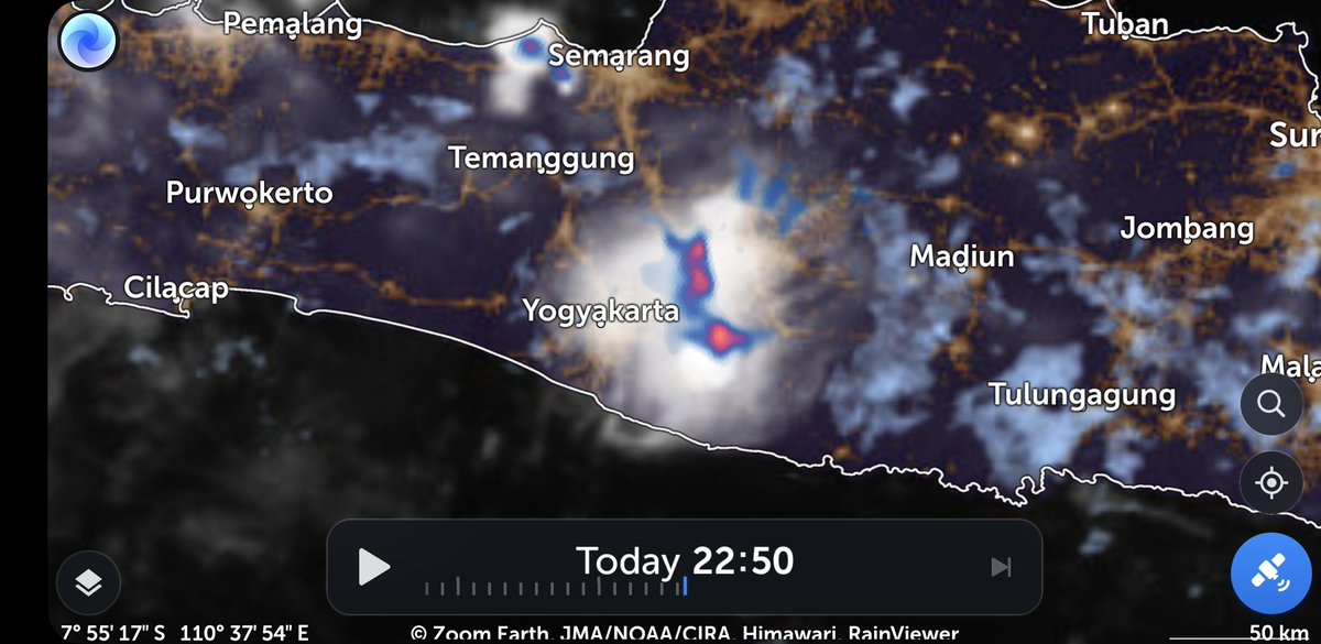 citra cuaca jateng pukul 22.50 WIB 15/4/24