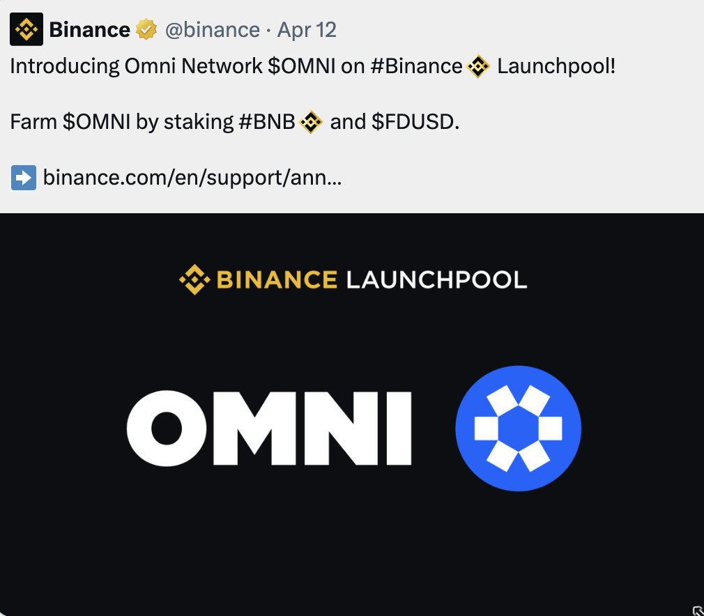 Congratulations to @OmniFDN on its successful launch on the Binance Launchpool! Our partnership with Omni Network is poised to revolutionize interoperability and streamline Ethereum as a cohesive operating system for DApps. We will leverage the Open Liquidity Network for a…