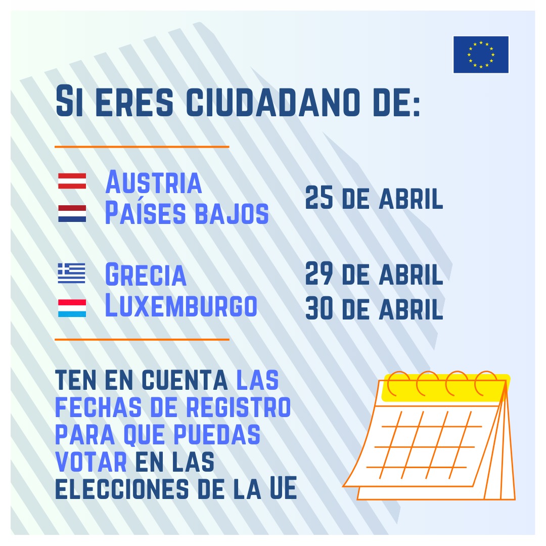 ATENCIÓN I 📢A los ciudadanos de🇦🇹 #Austria,🇳🇱 #PaísesBajos,🇱🇺 #Luxemburgo y🇬🇷 #Grecia en el #Ecuador 🇪🇨 ¿Están listos para las Elecciones Europeas 2024? 🌍 revisen las fechas 📅 para registrarse. 🆙Tu voto 🗳️ importa 👇🏼 ➡️europa.eu/!bnhXDQ #UseYourVote #Euelections2024
