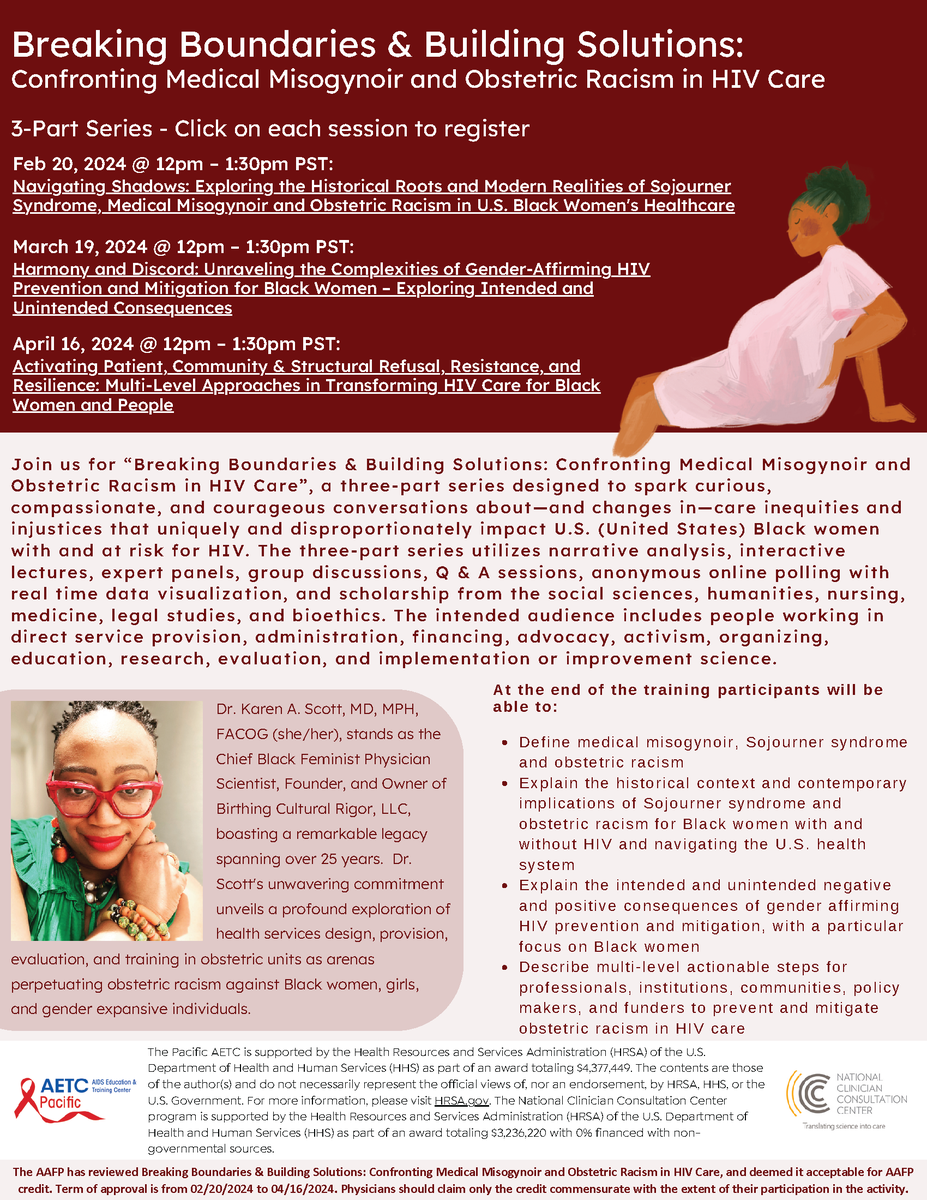 It's Black Maternal Health Week #BMHW24! 🙌 Join us TOMORROW for the finale of @RJEpiOBWarrior webinar series on breaking boundaries and building solutions in care for Black women and people. Join the conversation: tinyurl.com/53xr2ehs #Misogynoir #MedEd #maternity