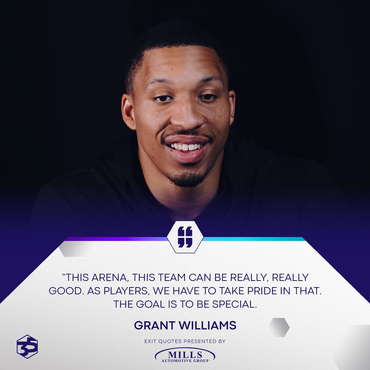 Grant on creating a home-court advantage in Charlotte 🏠 #LetsFly35 | @Mills_AutoGroup