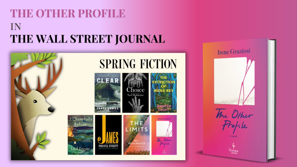 THE OTHER PROFILE featured on The Wall Street Journal's 'Spring Fiction: 7 Novels to Read Now': wsj.com/arts-culture/b…