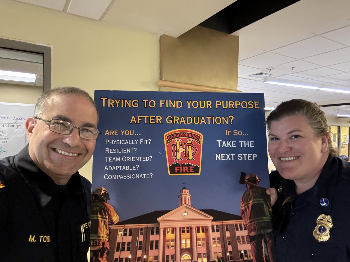 HEY @JMU! We are on campus RIGHT NOW recruiting for an amazing career in public safety! Come visit in the Student Success Center! Graduating? WE WANT YOU!