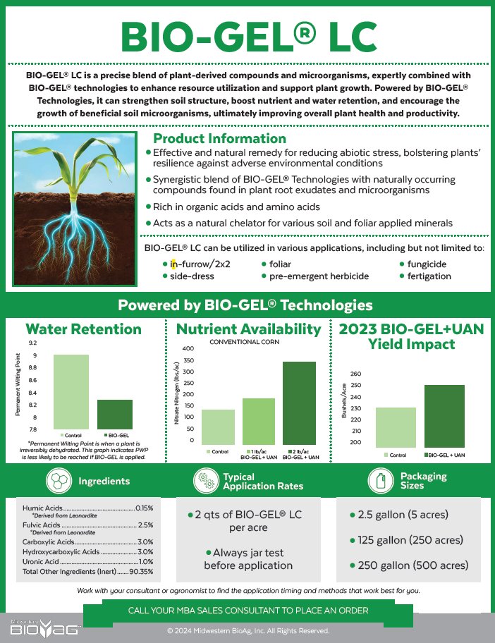 New week, NEW #MidwesternBioAg product!! Announcing BIO-GEL LC, check it out and reach out to your MBA Representative to learn more and place your order! #BIOGEL #liquid #springhassprung