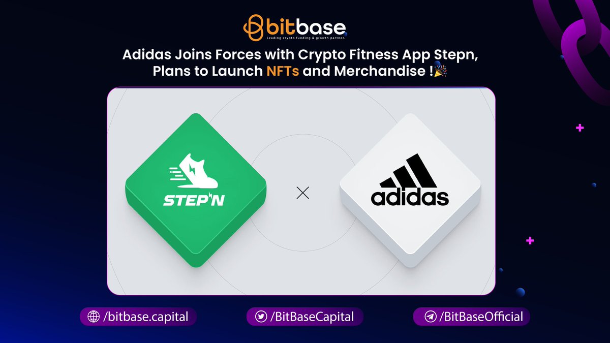 📣 #STEPN partners with Adidas to launch exclusive NFT sneaker collection. ◾️The partnership will kick off with the launch of 1,000 NFTs, known as the STEPN x Adidas Genesis Sneakers collection, dropping on Wednesday, April 17th, on NFT marketplace!