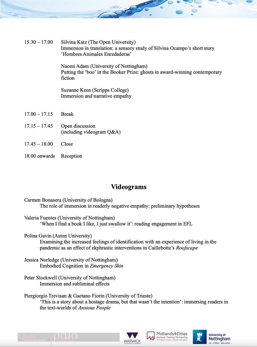 Peter Stockwell (@peterjstockwell) on Twitter photo Only 5 days left to register (on-campus or online) for our 26 April Immersion symposium <a href="/UniofNottingham/">Uni of Nottingham #WeAreUoN</a>
tinyurl.com/immersionsymp Only 5 days left to register (on-campus or online) for our 26 April Immersion symposium <a href="/UniofNottingham/">Uni of Nottingham #WeAreUoN</a>
tinyurl.com/immersionsymp