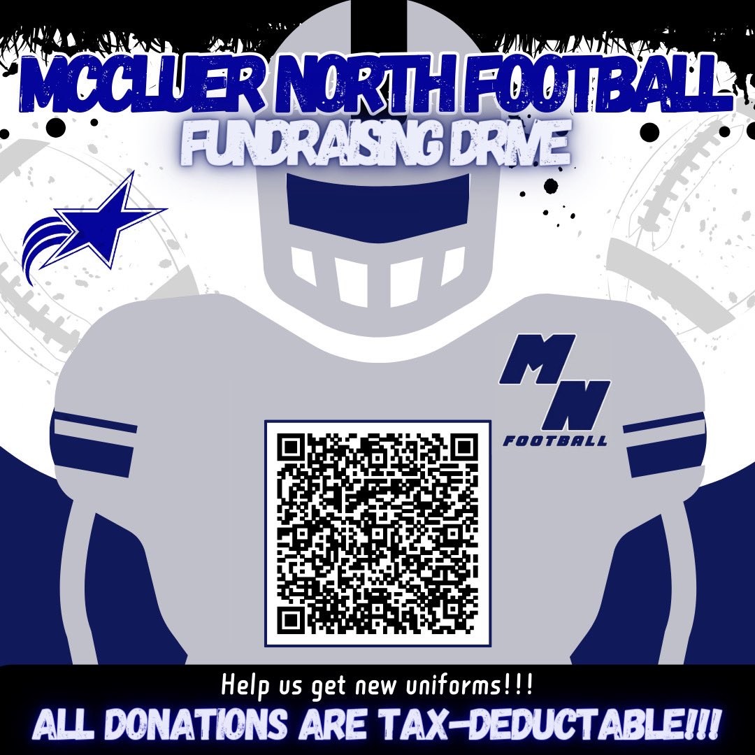 It would be great if you wanted to donate to McClure North football program.