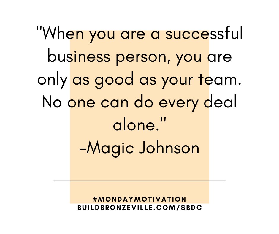 As an entrepreneur, you know the many roles you fill at times to develop your business. Yet, you can't do it all. Contact us for real support and tools to ease your efforts to grow your business!

#MondayMotivation #sbdcbuildbronzeville