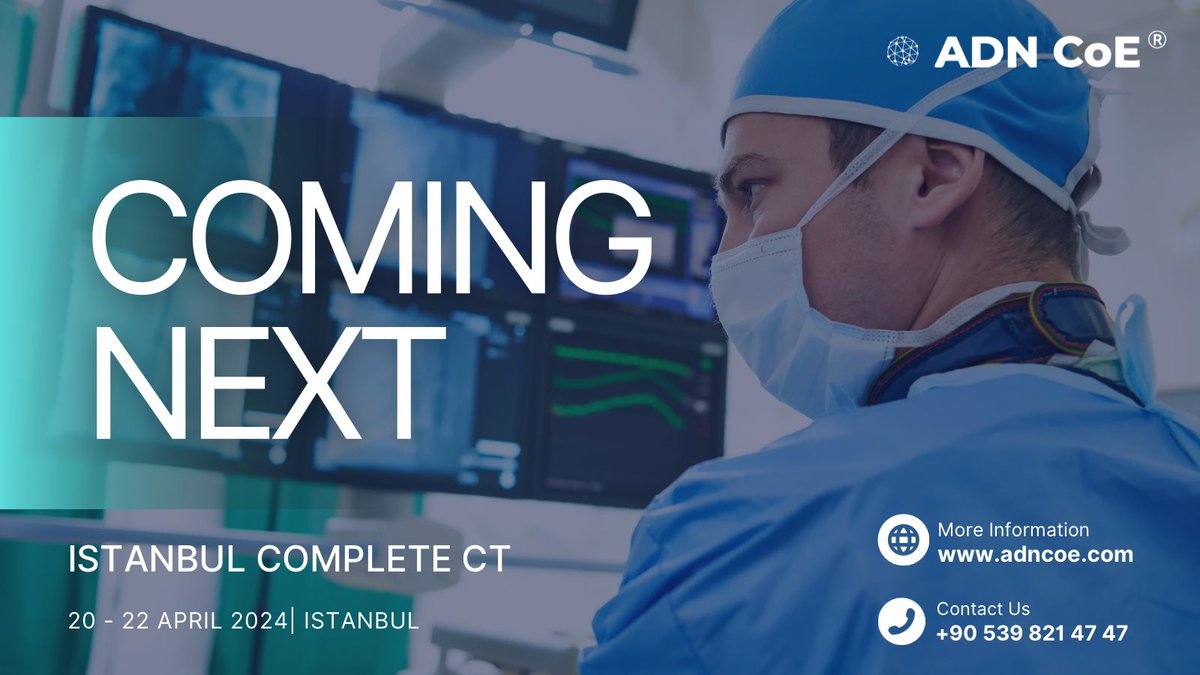 Don't miss out on the Istanbul CT Complete training this Saturday. Only a few seats left, so secure yours now!
🔗adncoe.com/trainings-1/is…
#CT #cardiacimaging #Cardiology #interventionalcardiology #medicaleducation #medicaldevices