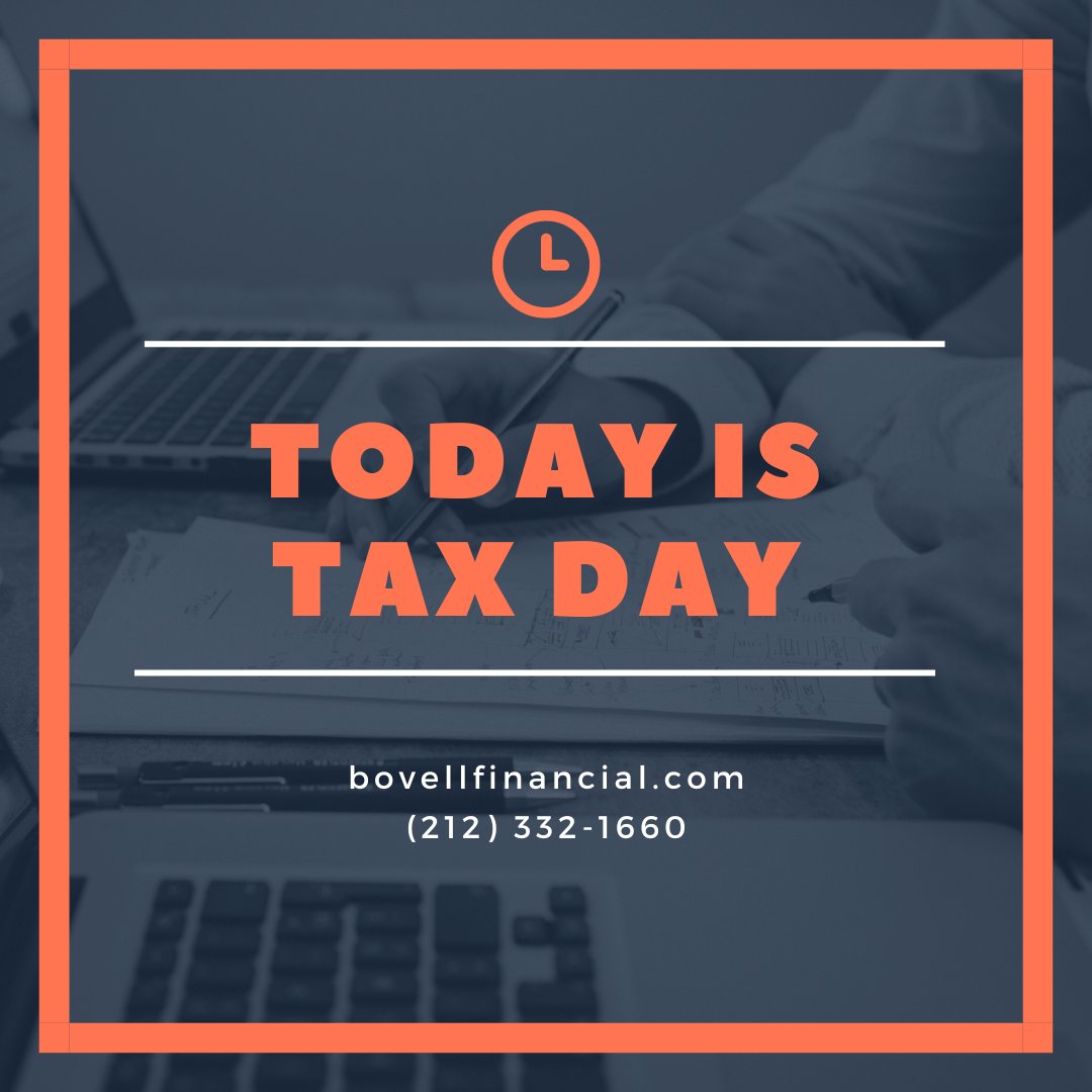 And just like that tax day is here. Today is the deadline to file without risk of penalties or interest. It's never too early to begin tax planning for next year. Reach out to us to explore how our services can assist you. (212) 332-1660

#CPA #TaxPlanning #CorporateTax #Finance