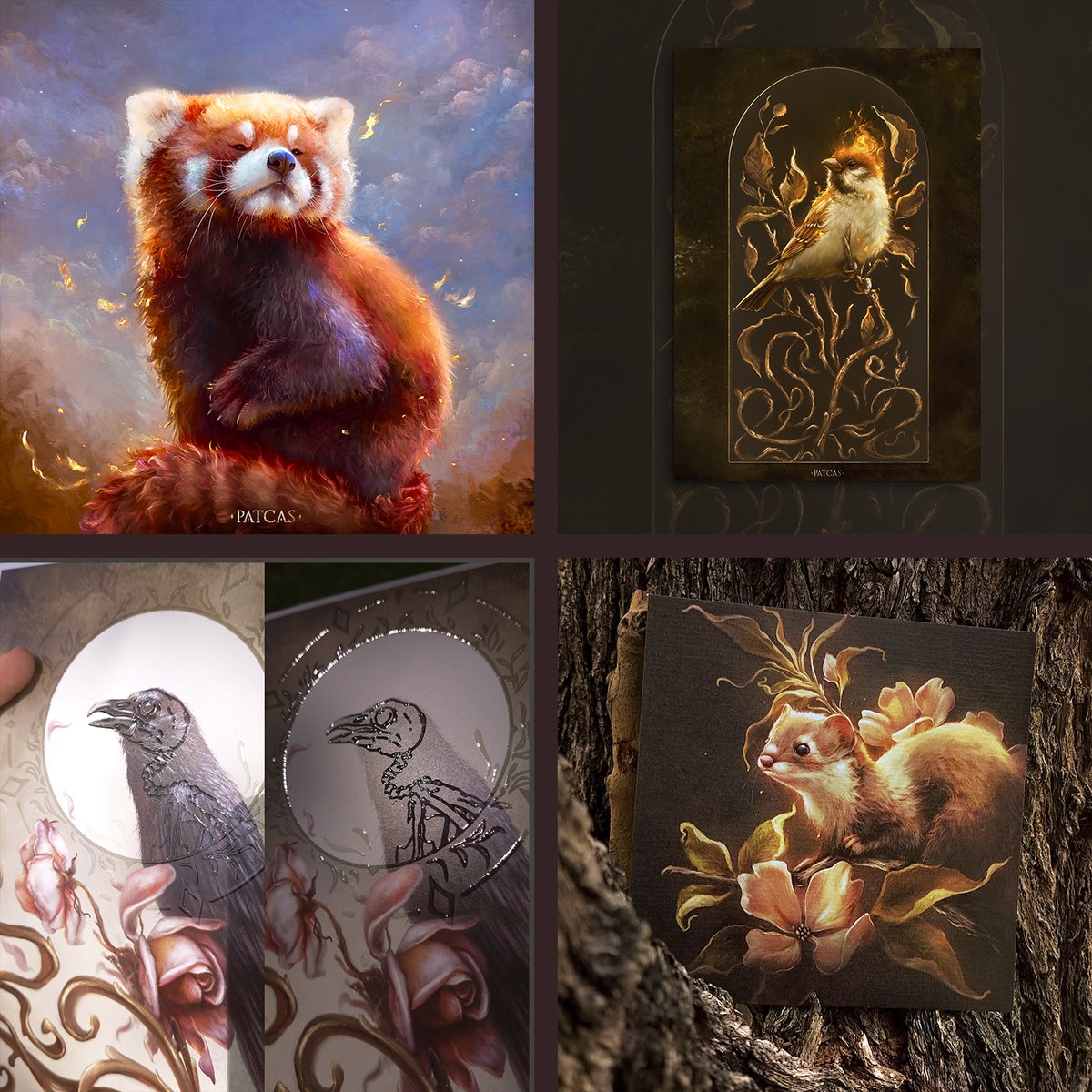 Patcas_art's tweet photo. @JW_Arte Estaré en el Artist House 11 🍂 Tendré camis, pendientes y pins de madera, prints de animales (algunas especiales), barajas de tarot, fanart de ESDLA y más cositas 😊 https://t.co/9DJSozfDg5