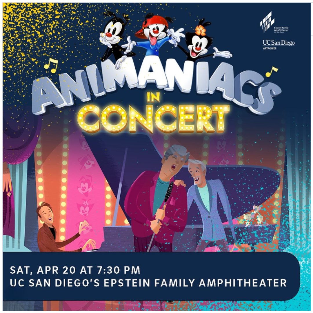 📍 San Diego, CA! We’re coming your way to @artpoweratucsd Saturday, April 20th! ❤ Tag your local Animaniacs fans 🎟️Grab tickets for you and your crew HERE-> bit.ly/49quF07