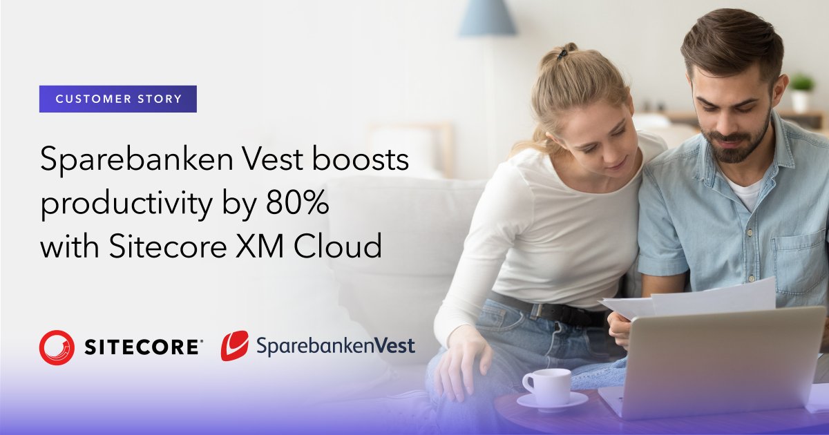 Sparebanken Vest, Norway’s premier bank, is on a mission to create top-notch banking services to its 300,000+ customers. The team migrated its DXP from XP to XM Cloud and improved productivity by over 80%! Read the full story: siteco.re/3Udn9Bx