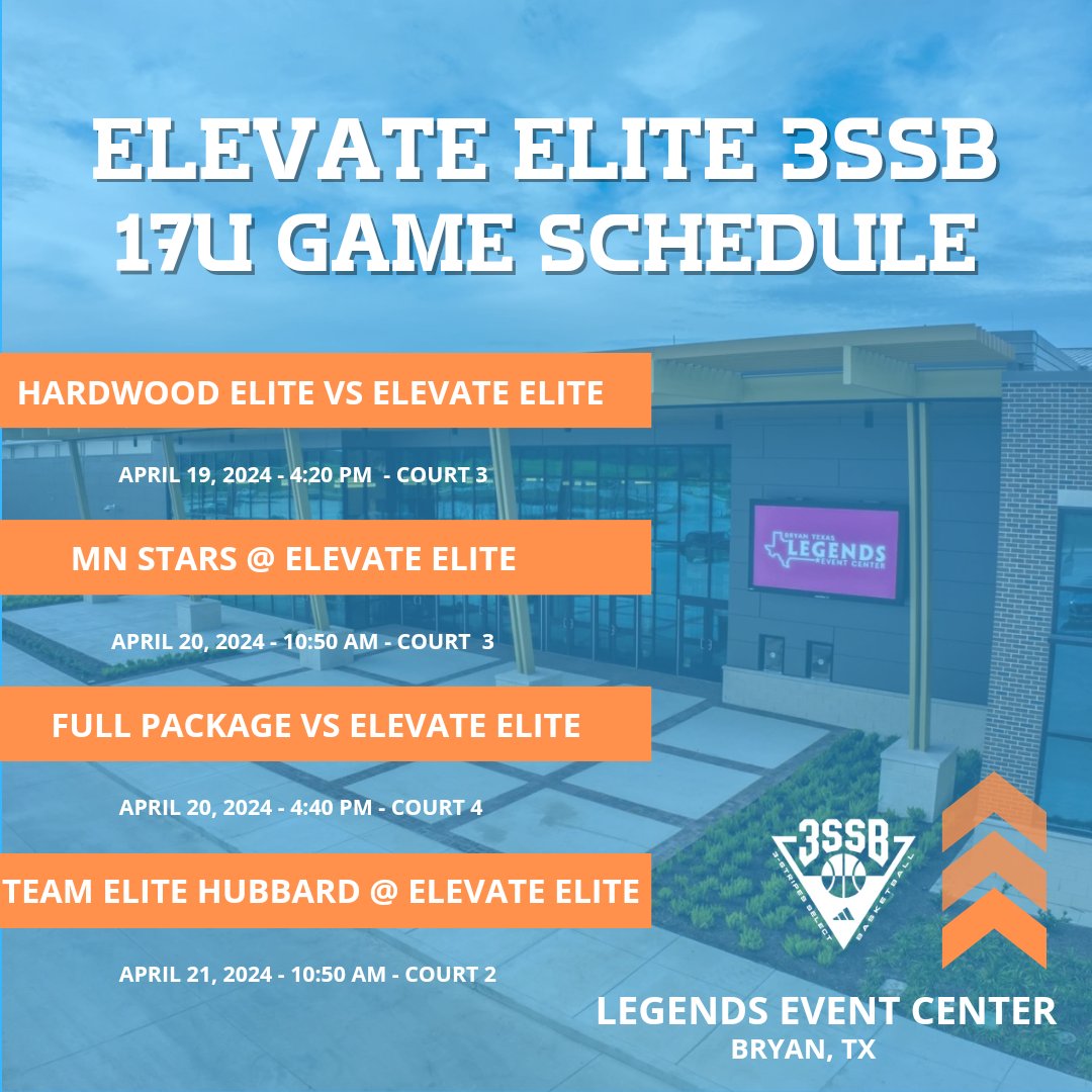 First Stop of the Adidas Spring/Summer Series - Bryan, Texas. <a href="/3SSBGCircuit/">3Stripes Select Basketball Girls Circuit</a>

College Coaches, come check us out if you are in town!

 #Adidas3ssbcircuit #SpringSummerSeries #BryanTexas #CollegeCoaches