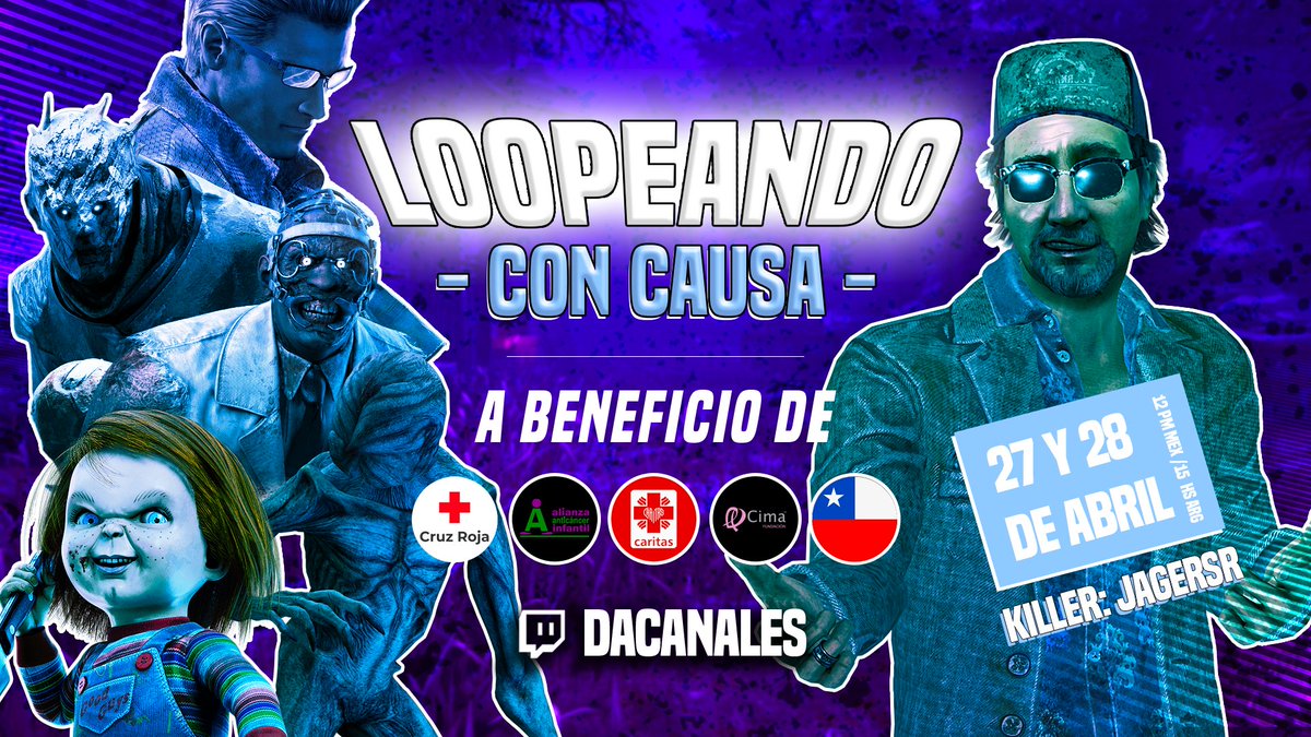 dacanales96's tweet photo. ¡TORNEO A BENEFICIO! Quiero hacer oficial la invitación a mi torneo "LOOPEANDO CON CAUSA" el cual pretende donar fondos para fundaciones y buenas causas tales como el cáncer infantil, cáncer de mama, etc... Si eres streamer de DBD y te interesa participar mándame DM! Saludos 🫶 https://t.co/yNo3bSTIMM