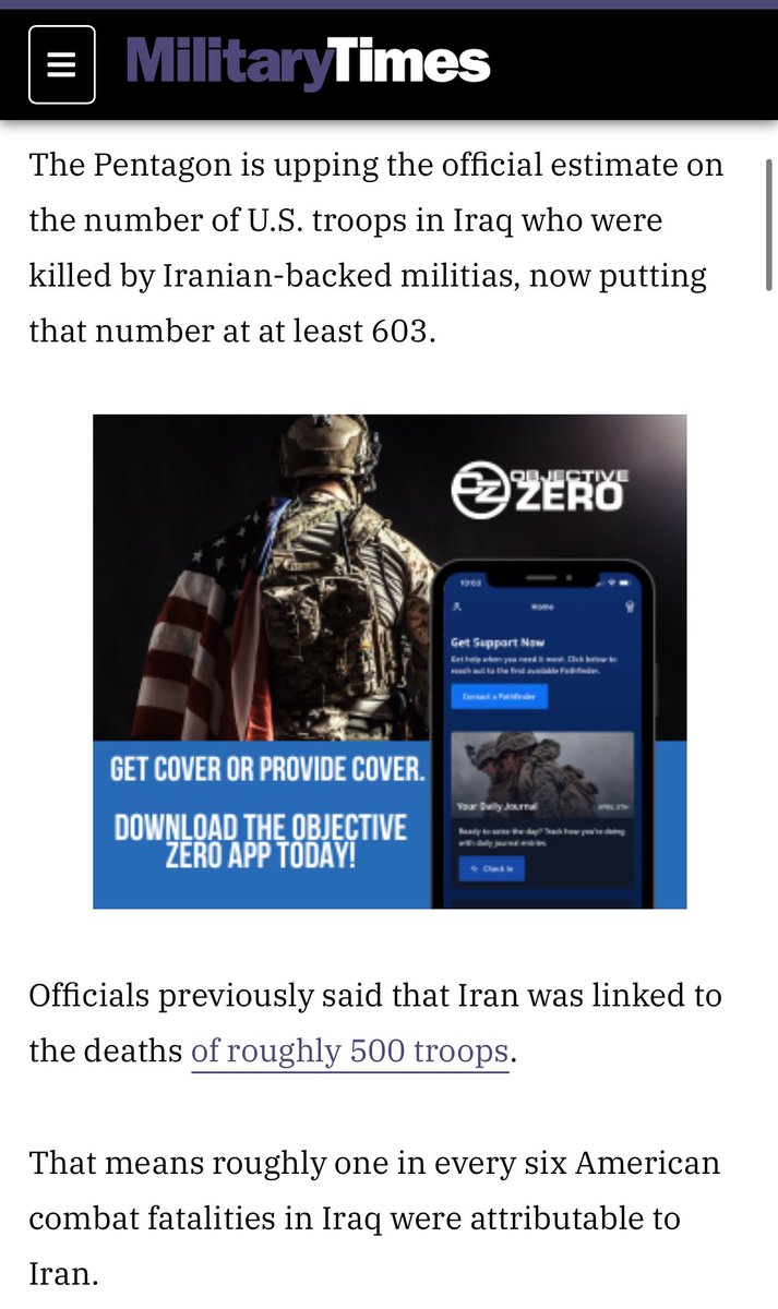 #Iran killed 603 American soldiers in Iraq, more than previously thought! Anyone supporting Iran is an enemy combatant that is against the United States, period! Whether it be the usual, America hating Leftist losers OR the warmonger RINO scumbags like @DanCrenshawTX,…