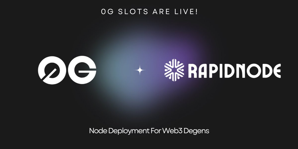🚨 New Node Slots Alert and Giveaway 🚨

<a href="/0G_labs/">0G Labs (Home of Infinite AI)</a>  is a scalable AI blockchain that enhances data storage and expands blockchain capabilities with its unique, modular architecture.

They have raised $35M in pre-seed funding round led by Hack VC, Delphi Digital, OKX Ventures etc