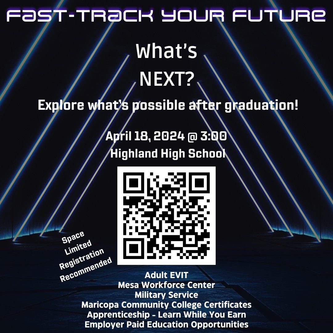 Fast-track your future! What’s possible after graduation? Join us and discover more! April 18, 2024 at 3PM at Highland High School – Register Now! Open to all high school students! LINK: docs.google.com/forms/d/e/1FAI… #TheChamberIs #thechamberis #gilbertchamberofcommercemember