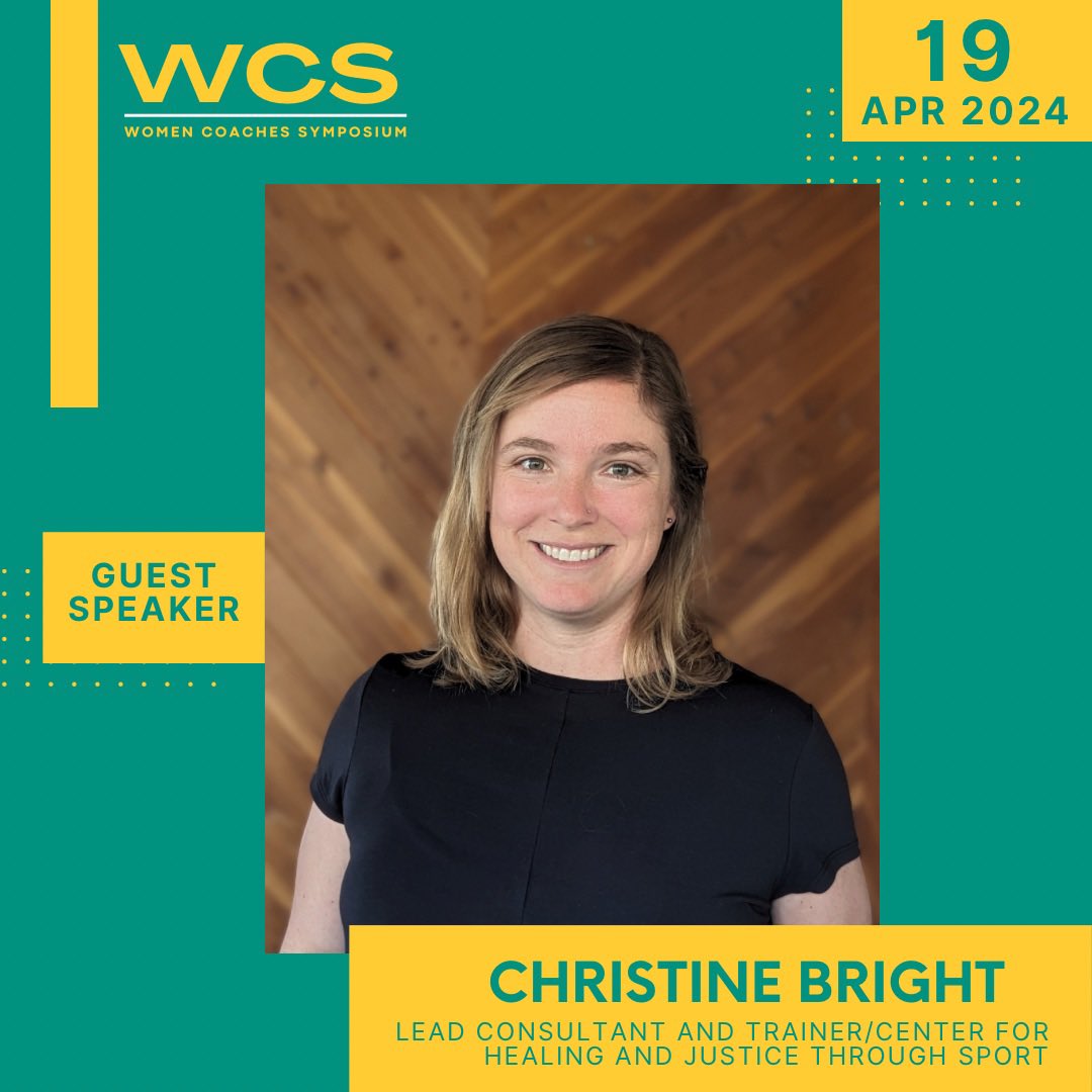 Our 2024 Women Coaches Symposium is less than a week away! We only have a handful of registration spots left. Make sure to register at WCS.UMN.EDU to hear Christine Bright talk about “Creating Team Spaces Where Girls Can Thrive”