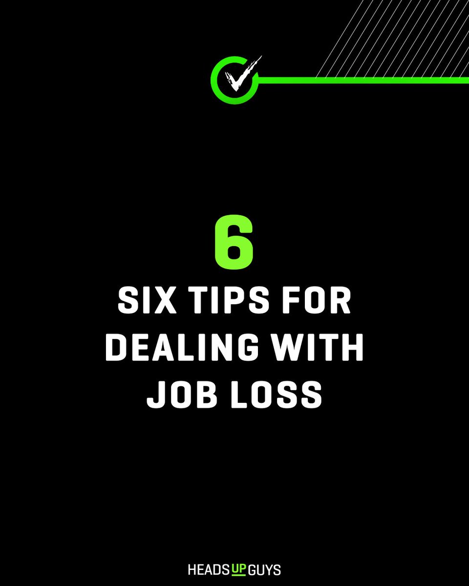 In addition to financial stress and disruption, losing a job can bring up a lot of negative feelings that are hard to deal with. These tips can help. headsupguys.org/six-tips-for-d…