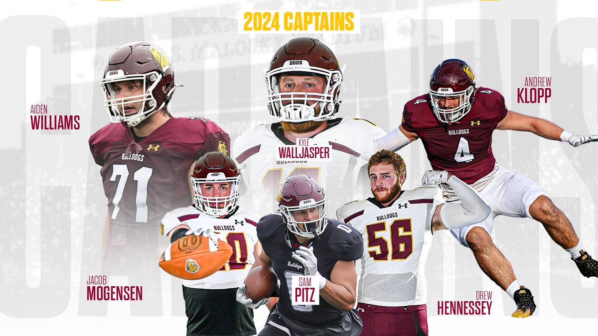 Six Upperclassmen will Captain <a href="/UMD_Football/">UMD Football</a>  in the 2024 Season

Story: umdbulldogs.com/news/2024/4/15…