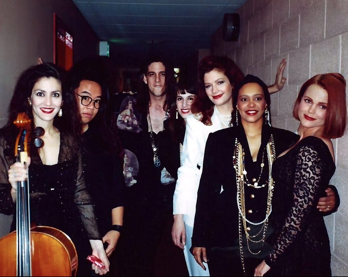 Thirty -four years ago..... Runaway Horses Tour 1990 with the band L-R: Sachi McHenry, Curt Bisquera, Eric Pressley, Naomi Star, KiKi Ebsen and Debra Parsons.