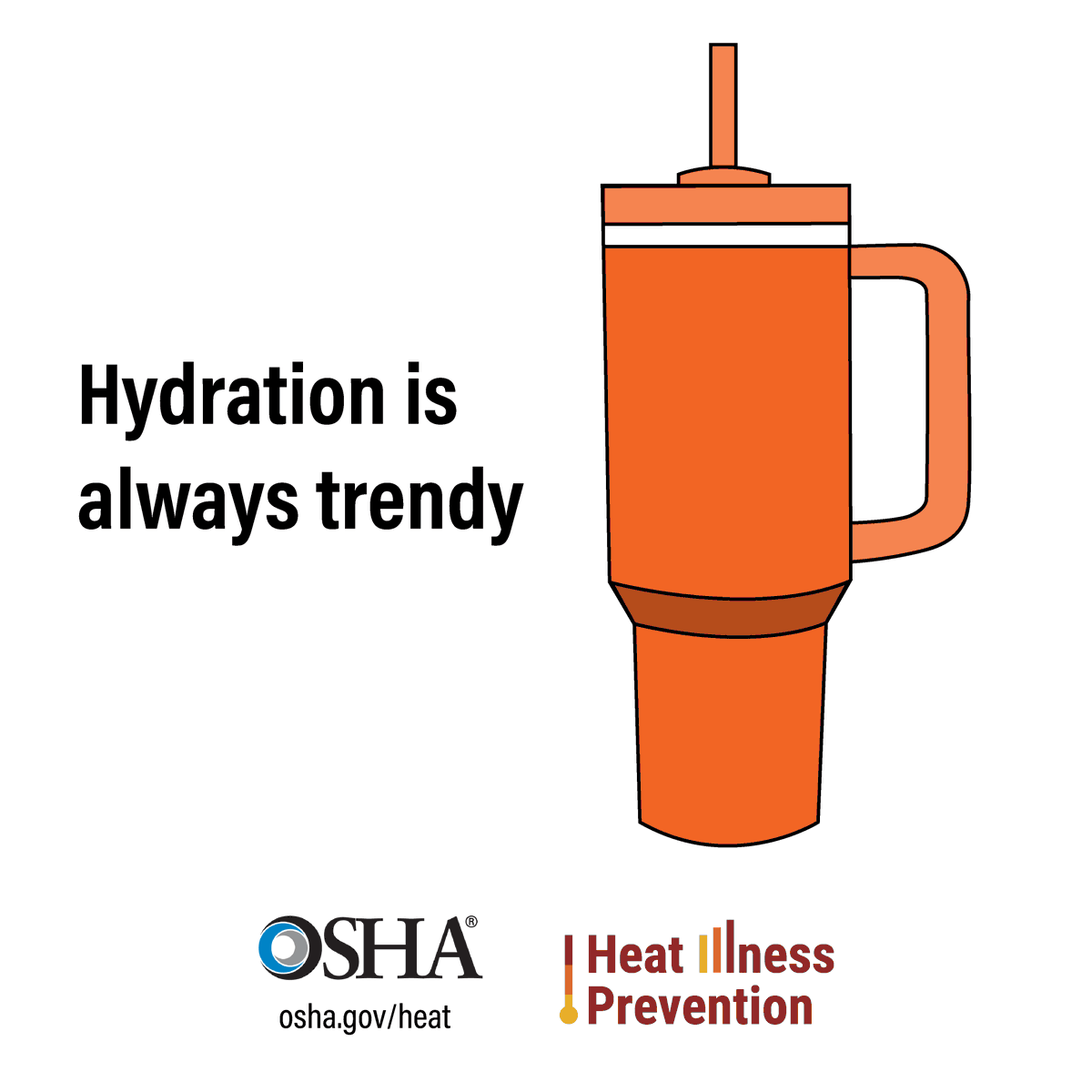 🥤 Prevent heat illness among indoor and outdoor workers. Stay hydrated by drinking at least 8 ounces of water every 15-20 minutes! Learn more👇 osha.gov/sites/default/… #HeatSafety