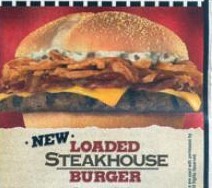Snack_Memories's tweet photo. Burger King Loaded Steakhouse Burger (2008-2009): Part of the "Steakhouse" line, this variant featured a cubed angus steak patty, topped with bacon, American cheese, A1 steak sauce, crispy onion straws, and creamy "loaded" mashed potatoes, on a cornmeal-dusted bun https://t.co/Z0ZTxy0k4R