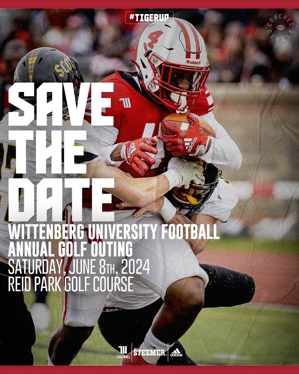 26th Annual Golf Outing Save the Date! 🗓️ | Saturday, June 8th, 2024 ⛳️ | Reid Park Golf Course 📍 | Springfield, OH ⏰ | 12:30pm 📝 | Registration link in bio. #TigerUp #Wittenberg