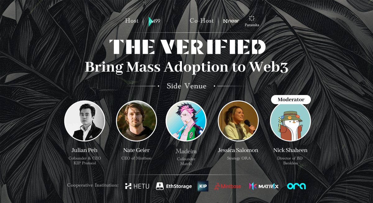 ❇️Exciting News Alert! ❇️ 🏜Only 1 day left until 'The Verified Dubai 2024', cohosted by @NEARFoundation and paramita.vc! Are you ready for the most anticipated event of the season? 🪂Let's dive into our Panel : Bring Mass Adoption to Web3 in Side Venue'Modular vs…
