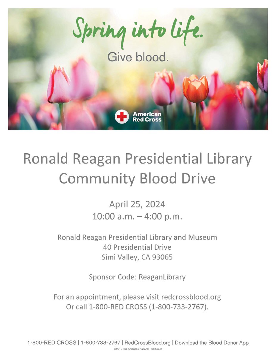 Come join us Thursday, April 25, 2024 from 10:00 a.m. – 4:00 p.m. for a community blood drive! Click the link below to sign up online. redcrossblood.org/give.html/driv…