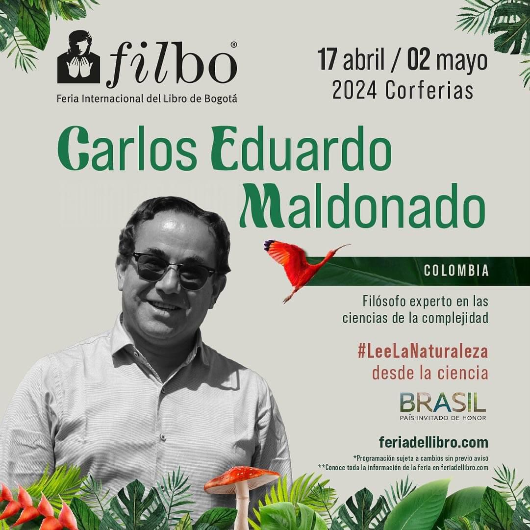 suratomica's tweet photo. Carlos Eduardo Maldonado @philocomplex  será parte de "Naturalezas Otras" en la @FILBogota 🌿💚!

PENSAR Y VIVIR COMO LA NATURALEZA: UNA IDEA EXTRAÑA
Miércoles 24 de abril - 4:00 p.m.
SALÓN C

LA NATURALEZA LEE: SIGNOS Y CÓDIGOS DE LO VIVO
Viernes 26 de abril - 5:30 p.m.
SALÓN B https://t.co/imMgArXNGi