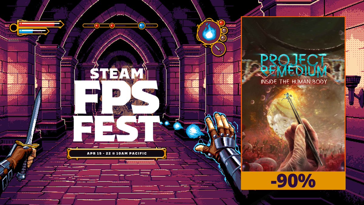 atomic_jelly's tweet image. Steam FPS Fest is upon us! Venture inside the human body in Project Remedium at a 90% discount. Deal with disease and learn what the human body really looks like from the inside.
store.steampowered.com/app/475090/Pro…
 #steam #weeklong #deal #indiegame #steamsale #sale #steamfpsfest