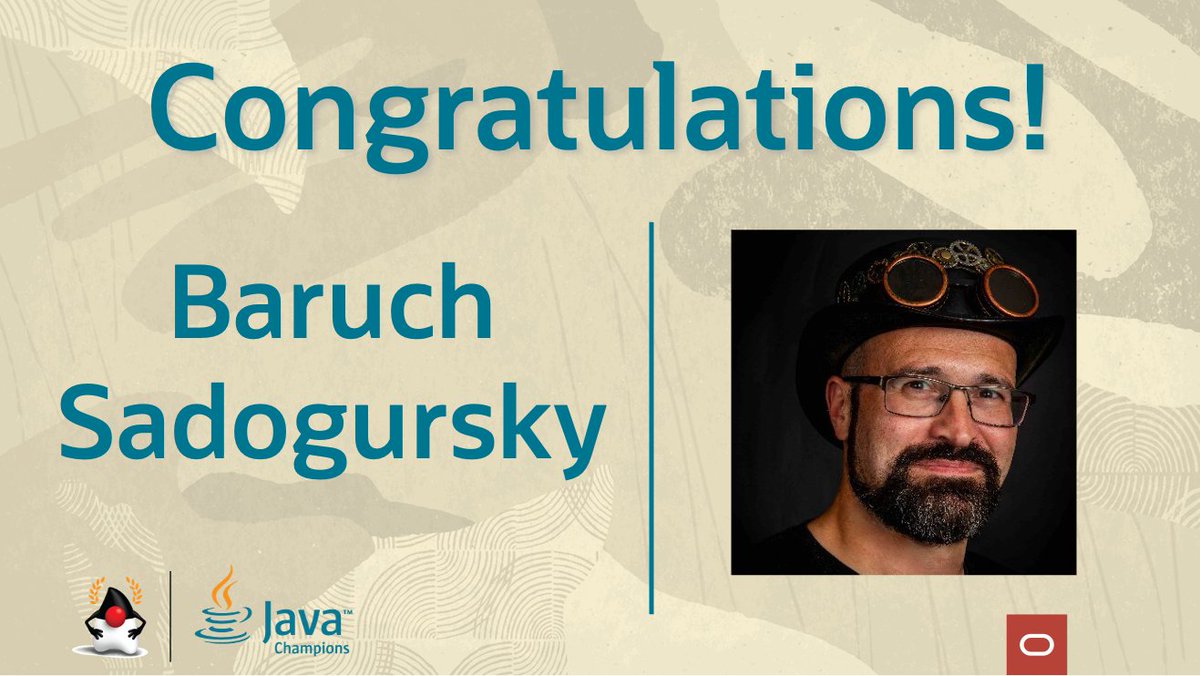 Congratulations to new #Java Champion @jbaruch