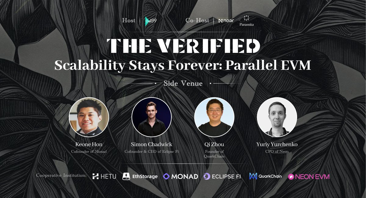 ❇️Exciting News Alert! ❇️ 🏜Only 1 day left until 'The Verified Dubai 2024', cohosted by @NEARFoundation and paramita.vc! Are you ready for the most anticipated event of the season? 🪂Let's dive into our Panel : Scalability Stays Forever: Parallel EVM in Side…